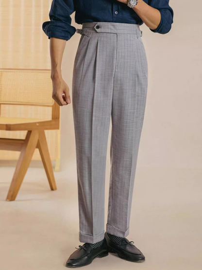 Verona Striped High-Waist Trousers