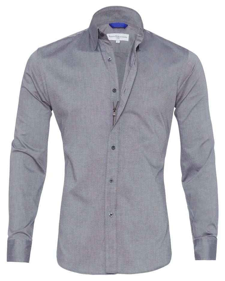 Oxford Stretch Zip Shirt