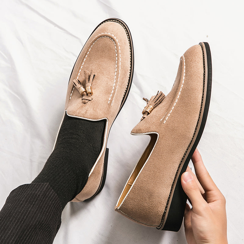 Enzo Taupe Suede Loafer