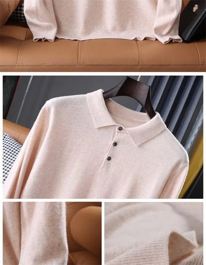 Vintage Solid Cashmere Polo