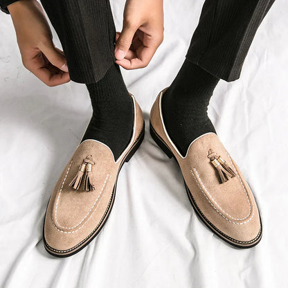 Enzo Taupe Suede Loafer