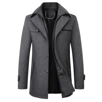 Premium Virgin Wool Overcoat