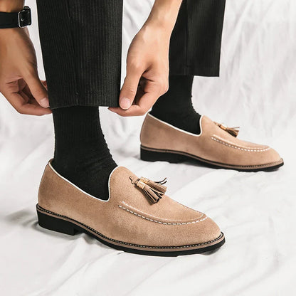 Enzo Taupe Suede Loafer