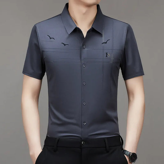 MEN'S ICE SILK BUSINESS SHIRT