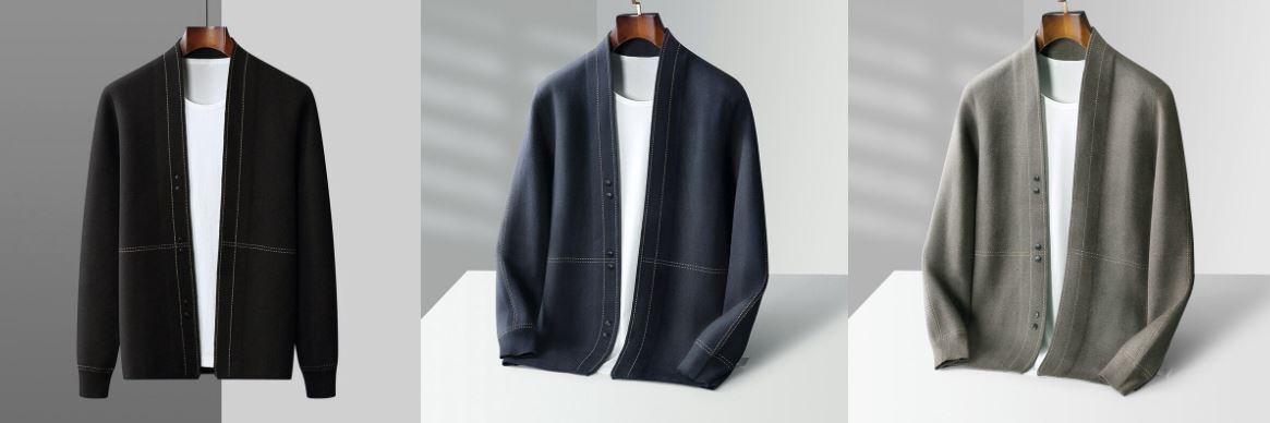 Remy-Doîr Classic Jacquard Knit Cardigan