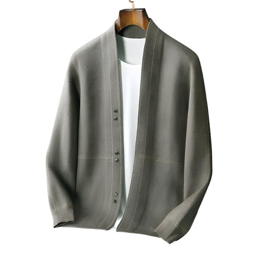 Remy-Doîr Classic Jacquard Knit Cardigan